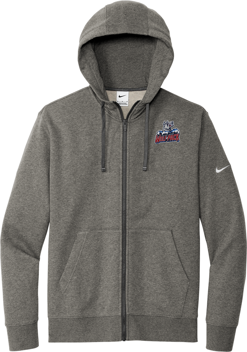 Hartford Jr. Wolfpack Nike Club Fleece Sleeve Swoosh Full-Zip Hoodie