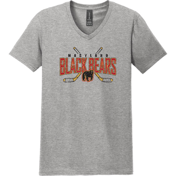 MD Jr. Black Bears Softstyle V-Neck T-Shirt