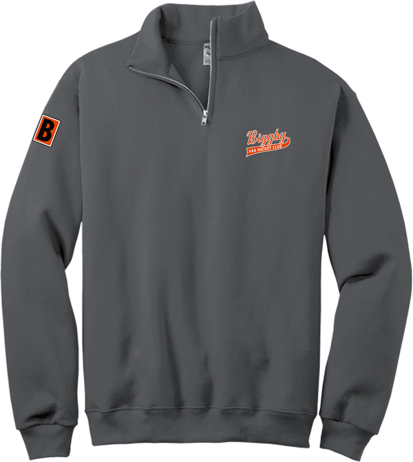 Biggby Coffee AAA NuBlend 1/4-Zip Cadet Collar Sweatshirt