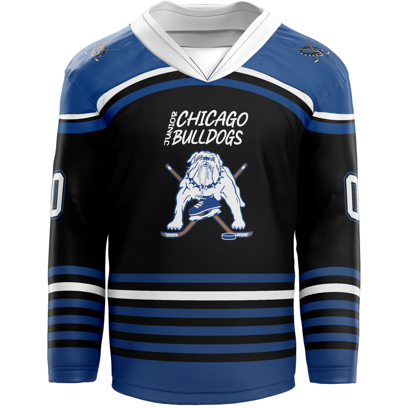 Chicago Jr. Bulldogs Mites Youth Goalie Sublimated Jersey