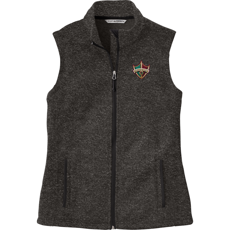 Delaware Ducks Ladies Sweater Fleece Vest