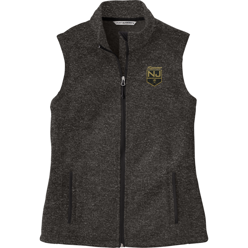 NJ Raiders Ladies Sweater Fleece Vest