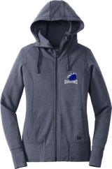 Brandywine Outlaws New Era Ladies Tri-Blend Fleece Full-Zip Hoodie