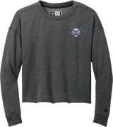 CT Bobcats New Era Ladies Tri-Blend Fleece Crop Crew