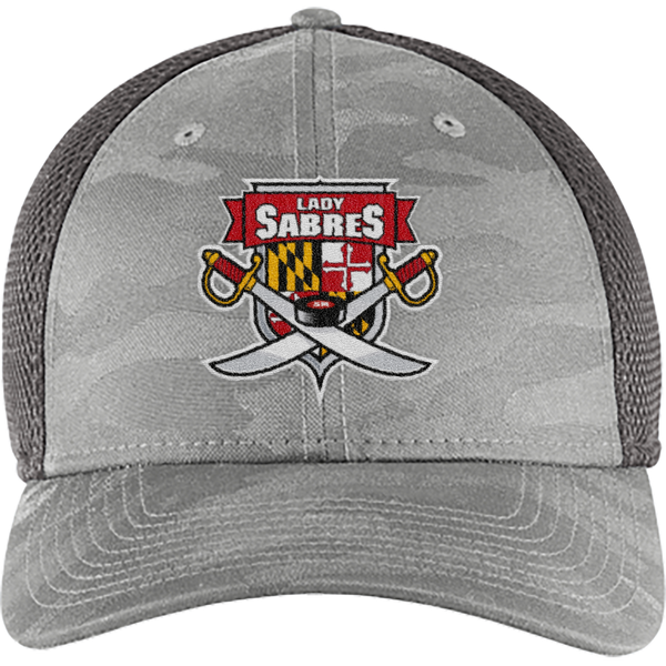 SOMD Lady Sabres New Era Tonal Camo Stretch Tech Mesh Cap