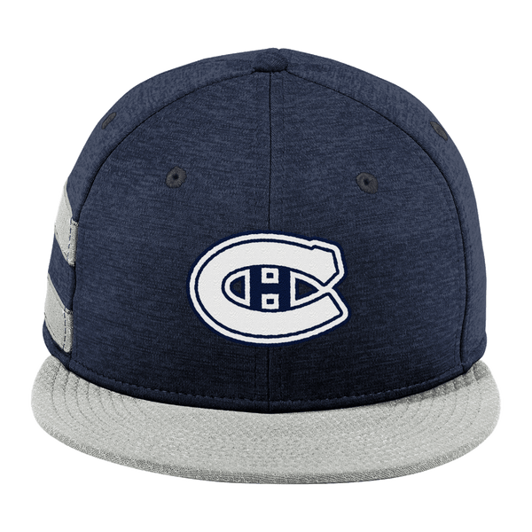 Chatham Hockey New Era Shadow Heather Striped Flat Bill Snapback Cap