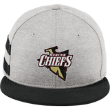 Mercer Chiefs New Era Shadow Heather Striped Flat Bill Snapback Cap