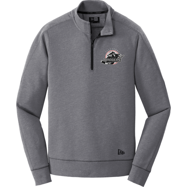 Allegheny Badgers New Era Tri-Blend Fleece 1/4-Zip Pullover