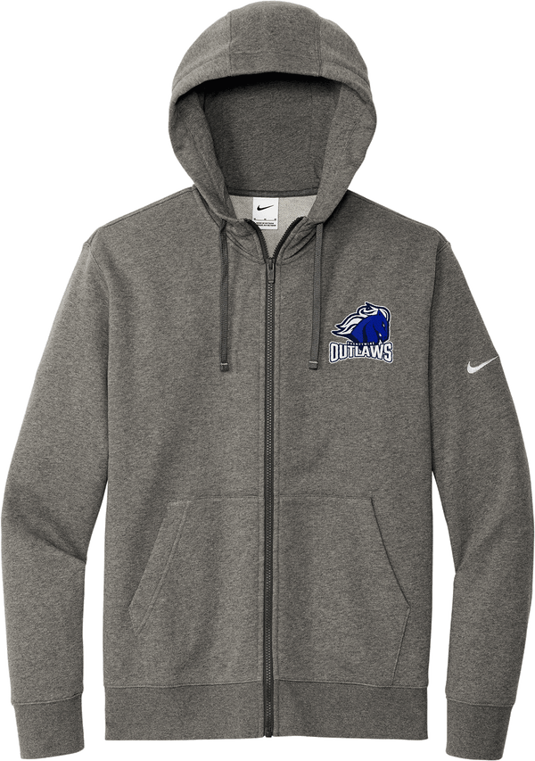 Brandywine Outlaws Nike Club Fleece Sleeve Swoosh Full-Zip Hoodie