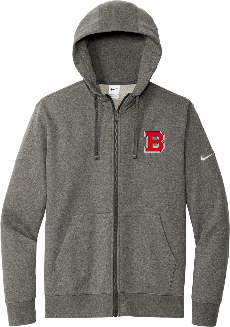 CT Bobcats Nike Club Fleece Sleeve Swoosh Full-Zip Hoodie