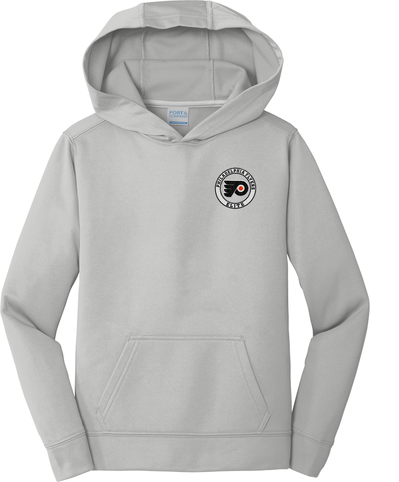 Philadelphia Flyers Elite Youth Performance Fleece Pullover Hooded Sweatshirt