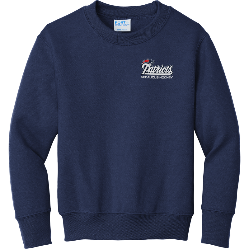 Secaucus Patriots Youth Core Fleece Crewneck Sweatshirt