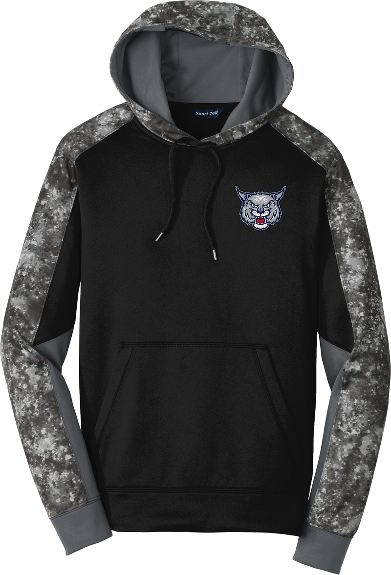 CT Bobcats Sport-Wick Mineral Freeze Fleece Colorblock Hooded Pullover