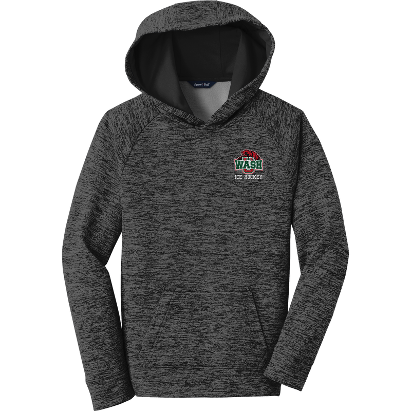 Wash U Youth PosiCharge Electric Heather Fleece Hooded Pullover