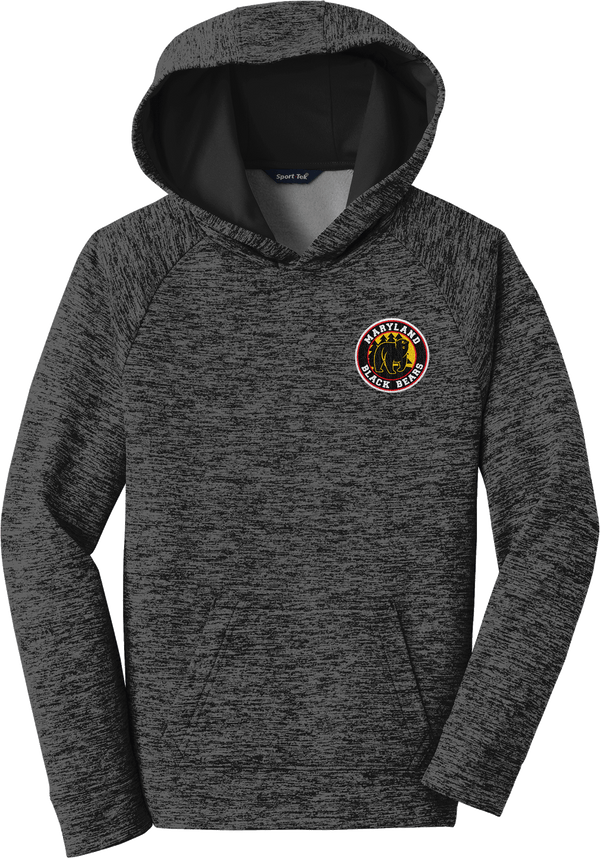 Maryland Black Bears Youth PosiCharge Electric Heather Fleece Hooded Pullover