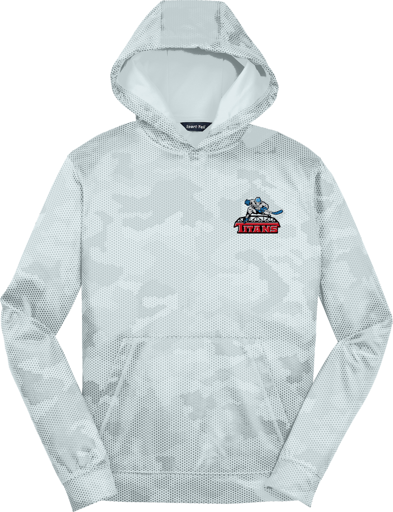 NJ Titans Youth Sport-Wick CamoHex Fleece Hooded Pullover